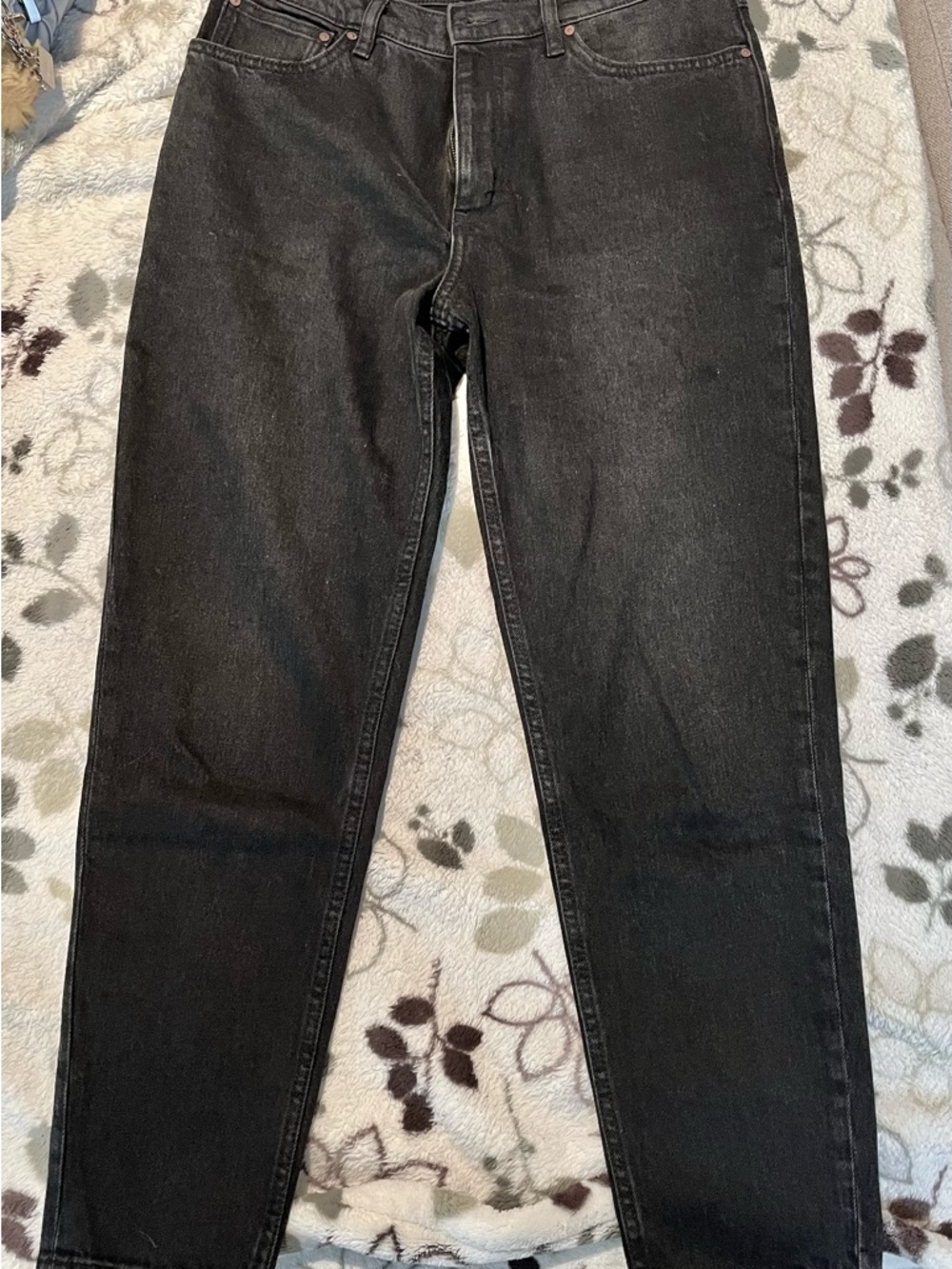 Mango Women’s Slim Straight Black Jeans
